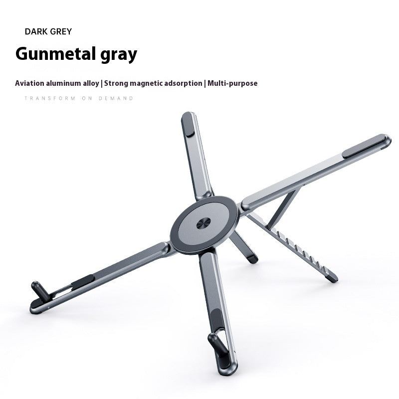 AlumiStand™ Multi-Device Holder — Foldable Aluminum Stand for Laptop, Tablet & Phone