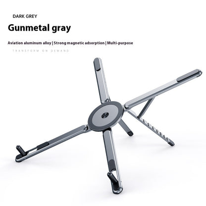 AlumiStand™ Multi-Device Holder — Foldable Aluminum Stand for Laptop, Tablet & Phone