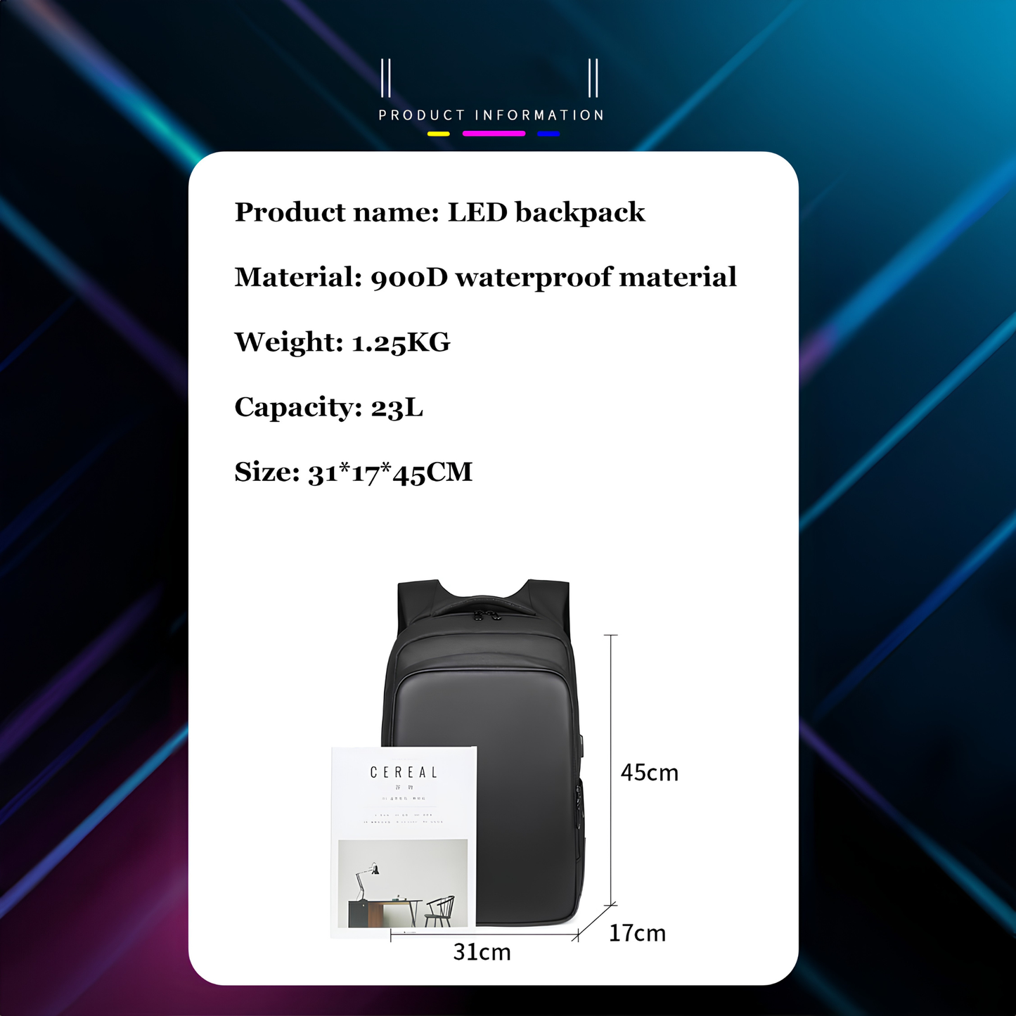 138 LED Tech Backpack