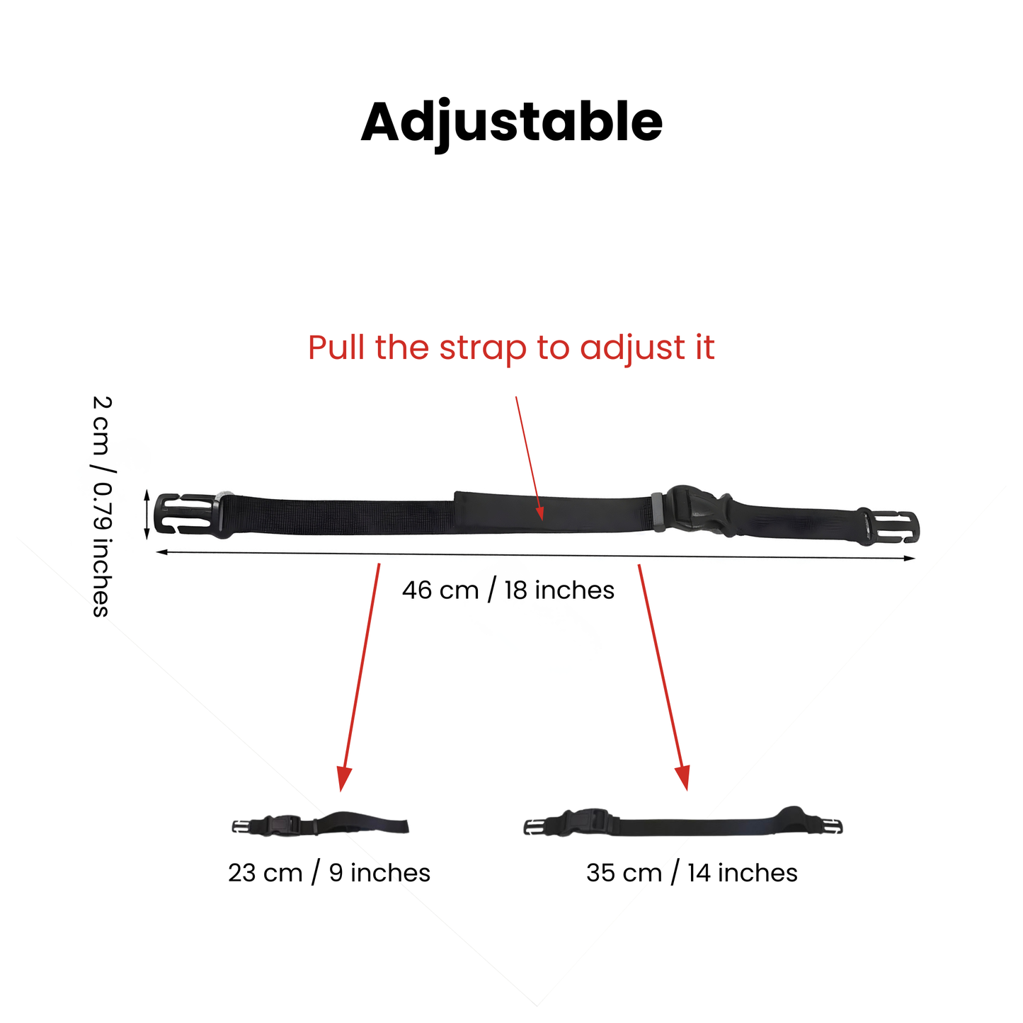 Adjustable Strap Quick Release For Holsters & Backpacks