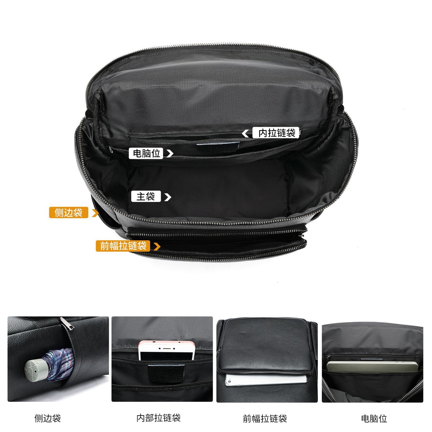 268 Leather Commuter Laptop Backpack