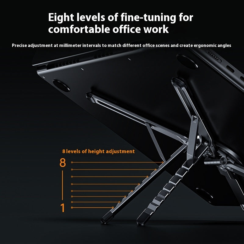 AlumiStand™ Multi-Device Holder — Foldable Aluminum Stand for Laptop, Tablet & Phone