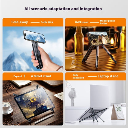 AlumiStand™ Multi-Device Holder — Foldable Aluminum Stand for Laptop, Tablet & Phone