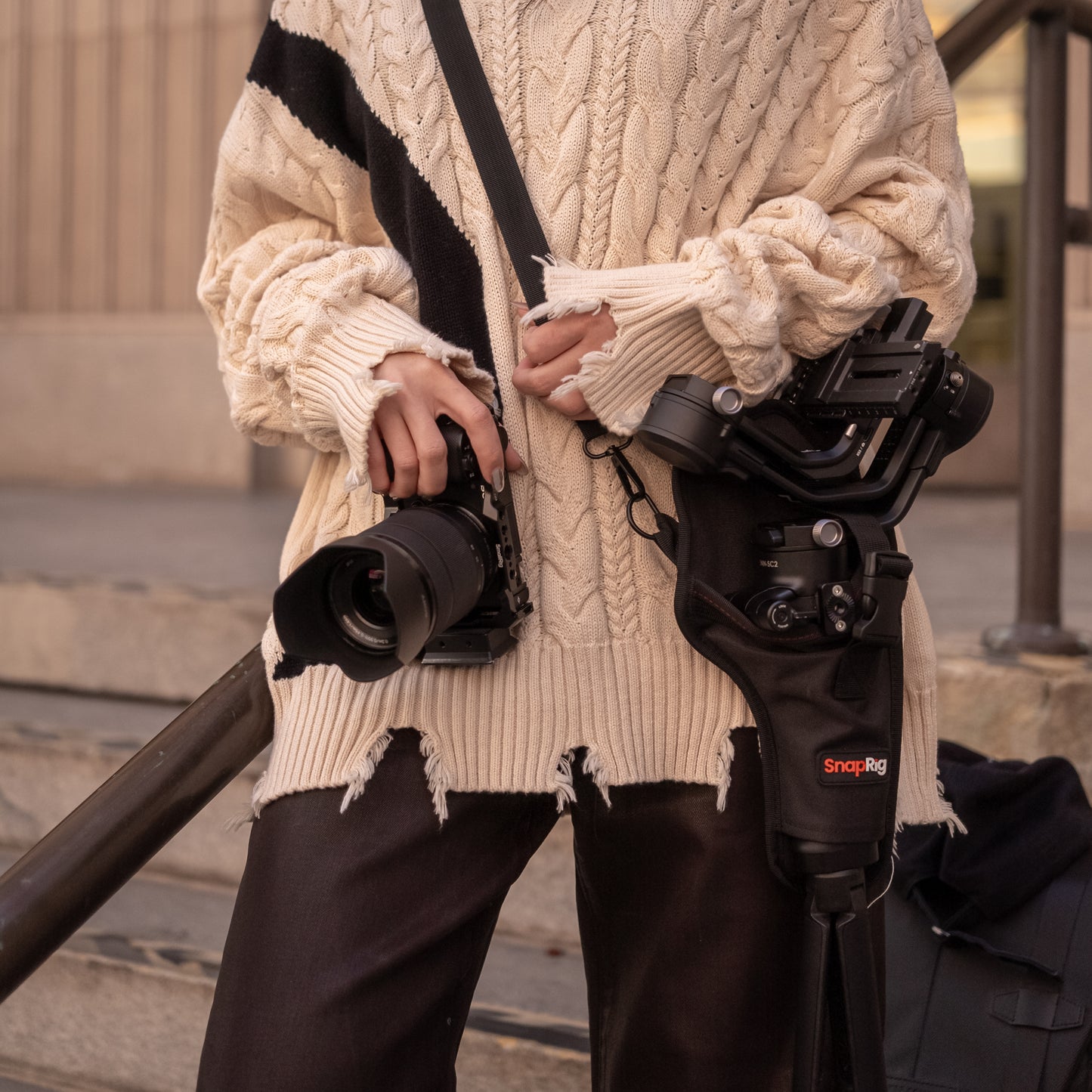 Videographers worn Gimbal Holster